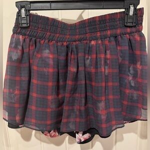 Zara plaid double layer shorts
